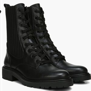 Sam Edelman Black Lace-Up Combat Boots size 7